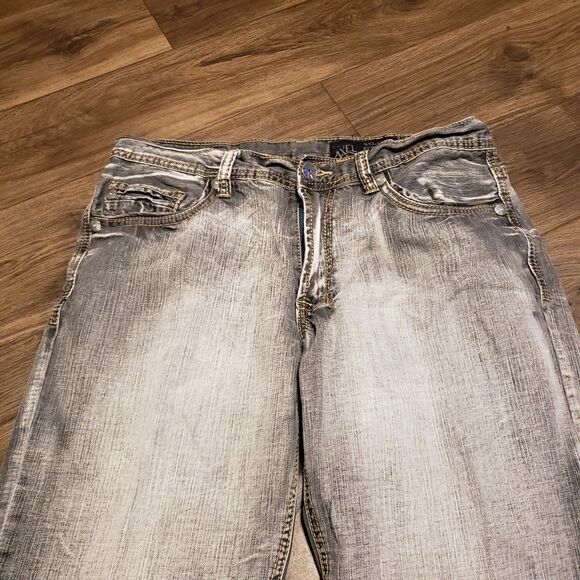 Axel Relaxed Straight Distressed Black Women's Jeans Sz 32x32 - Picture 5 of 8